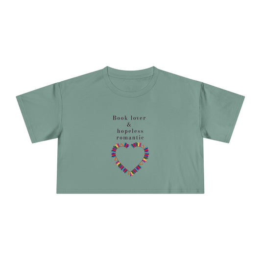 Book Lover & Hopeless Romantic Crop Tee