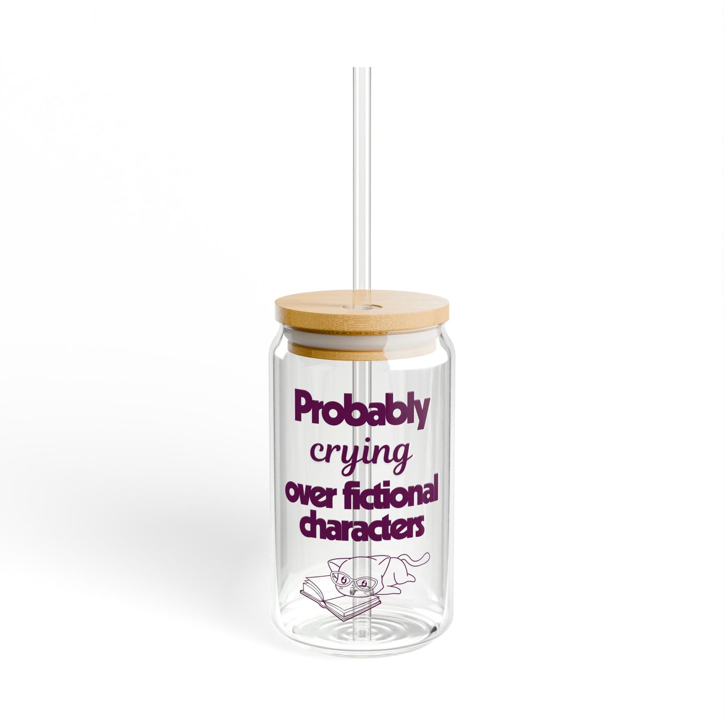 Probably Crying Sipper Glass, 16oz