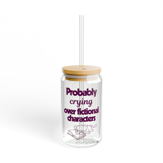Probably Crying Sipper Glass, 16oz