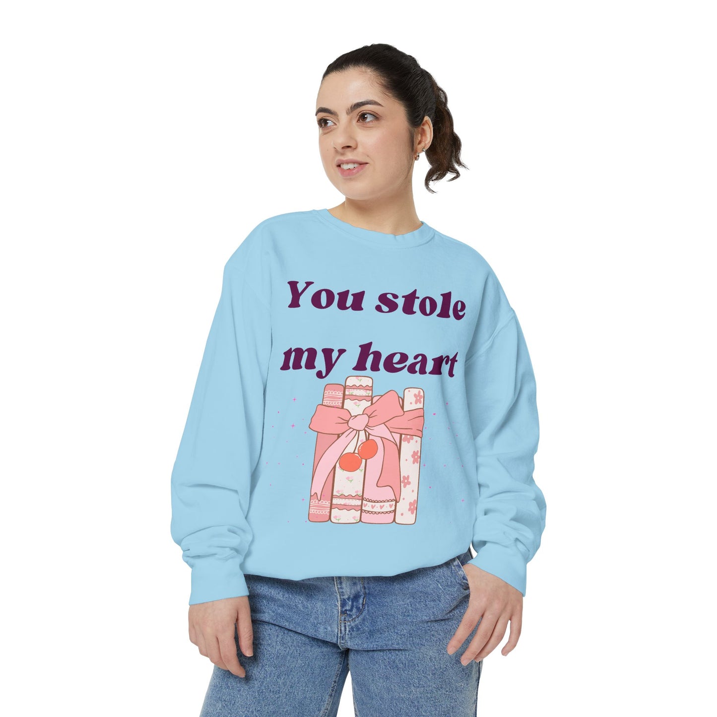 Books Stole My Heart Unisex Garment-Dyed Sweatshirt