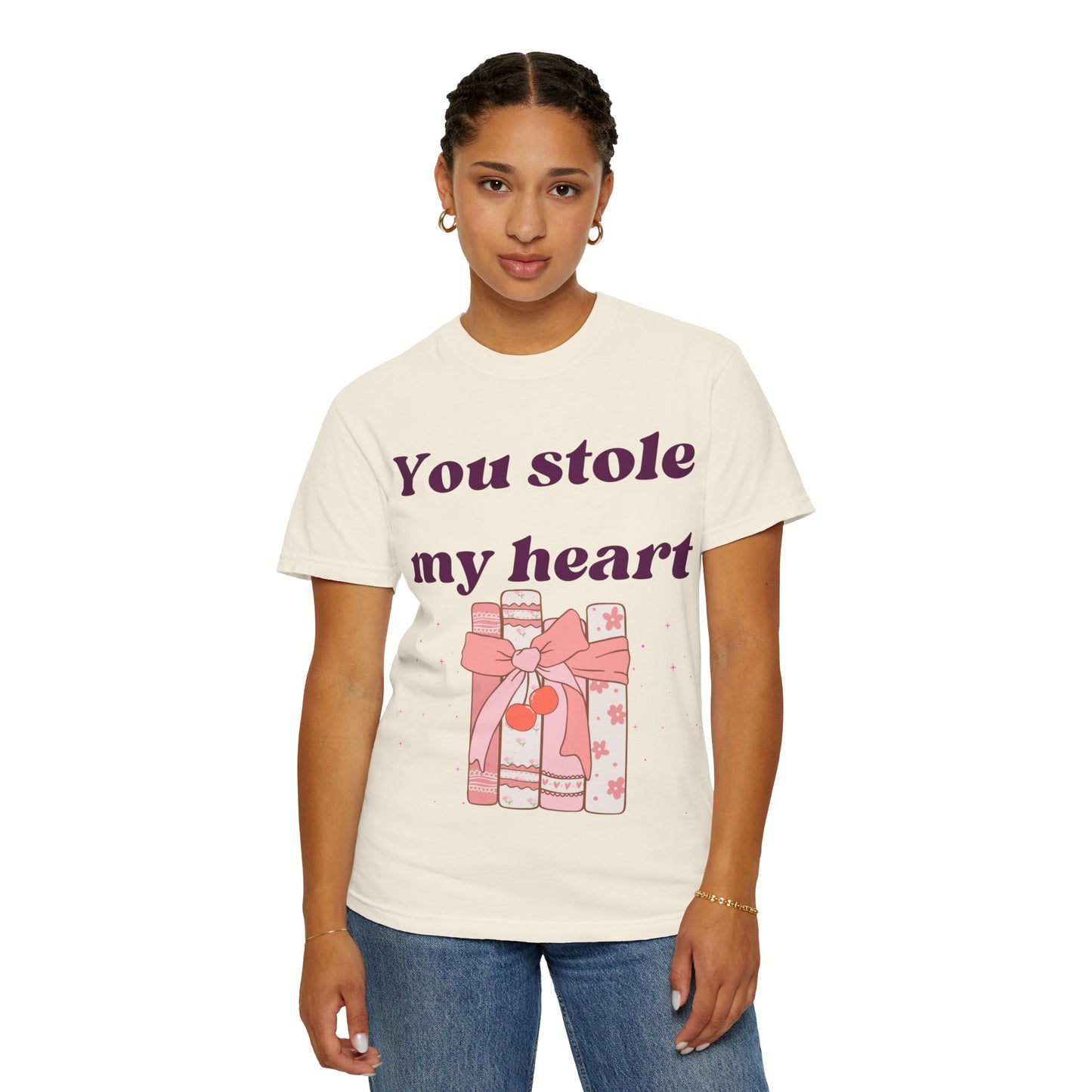 Books Stole My Heart Unisex Garment-Dyed T-shirt