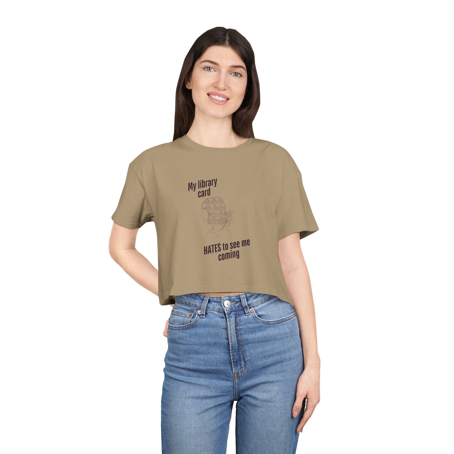 My Library Card Cropped Tee