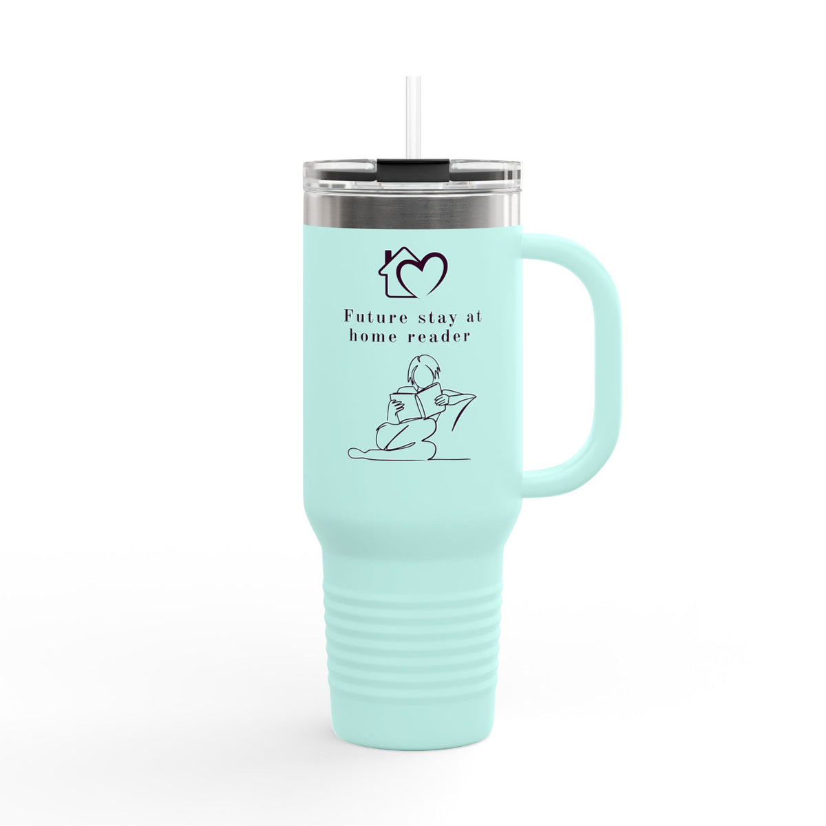 Future Stay-at-Home Reader Insulated Travel Mug, 40oz