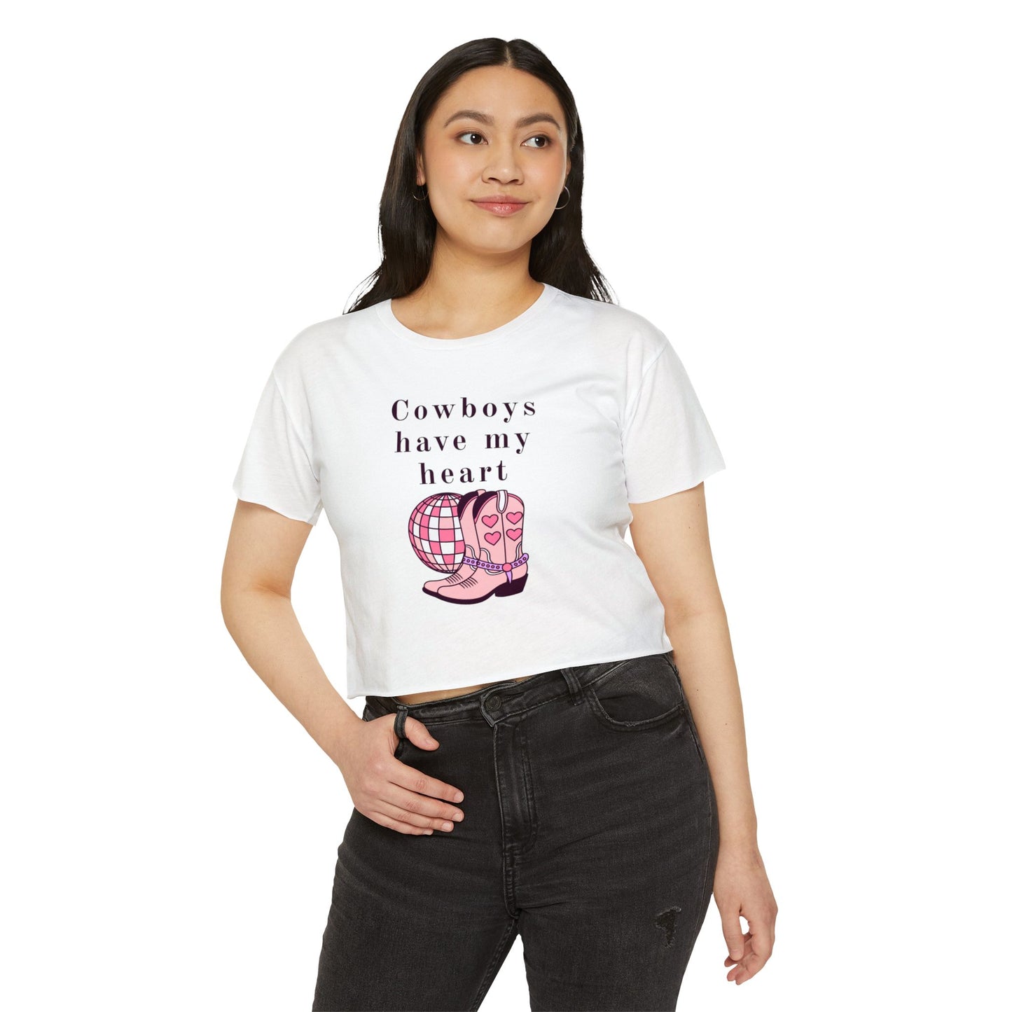 Cowboys Have My Heart Crop Top