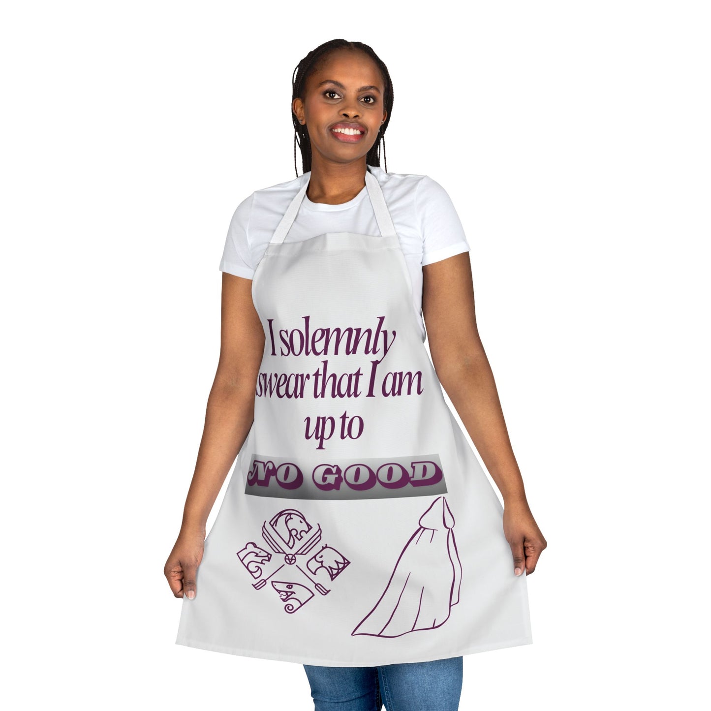 I Solemnly Swear Apron, 5-Color Straps (AOP)