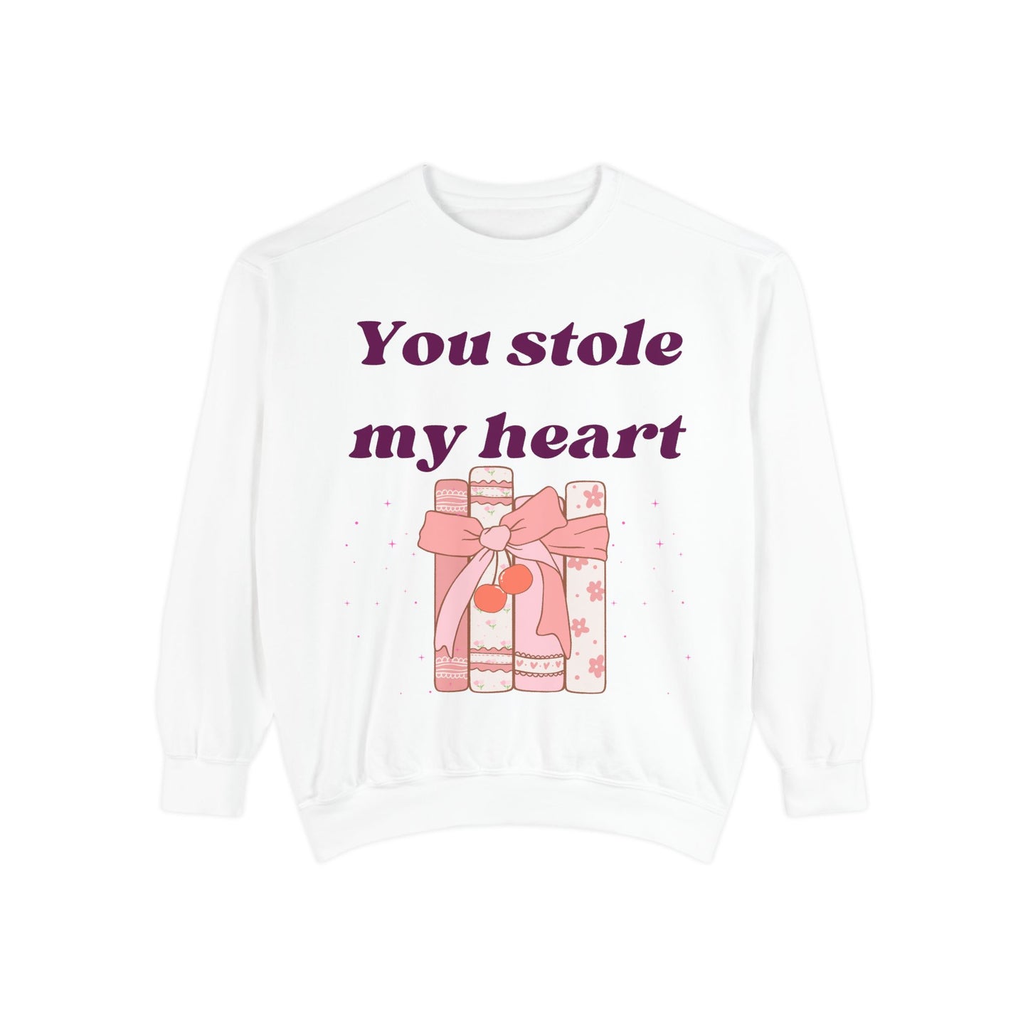 Books Stole My Heart Unisex Garment-Dyed Sweatshirt